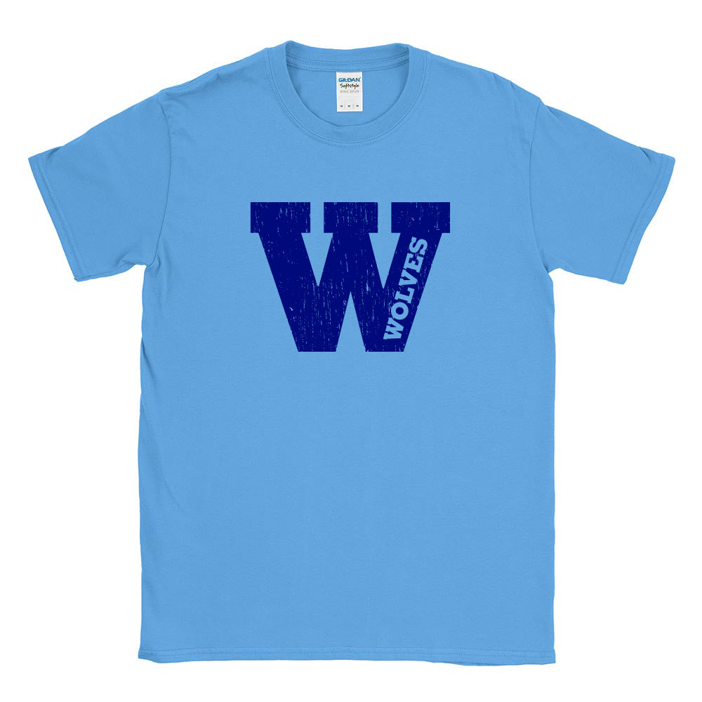 W - Wolves ~ Cotton T-Shirt ~ Wilmette Junior High School