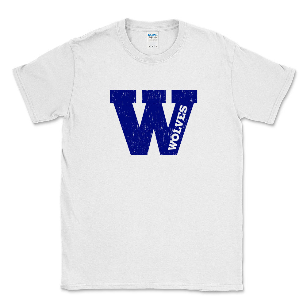 W - Wolves ~ Cotton T-Shirt ~ Wilmette Junior High School