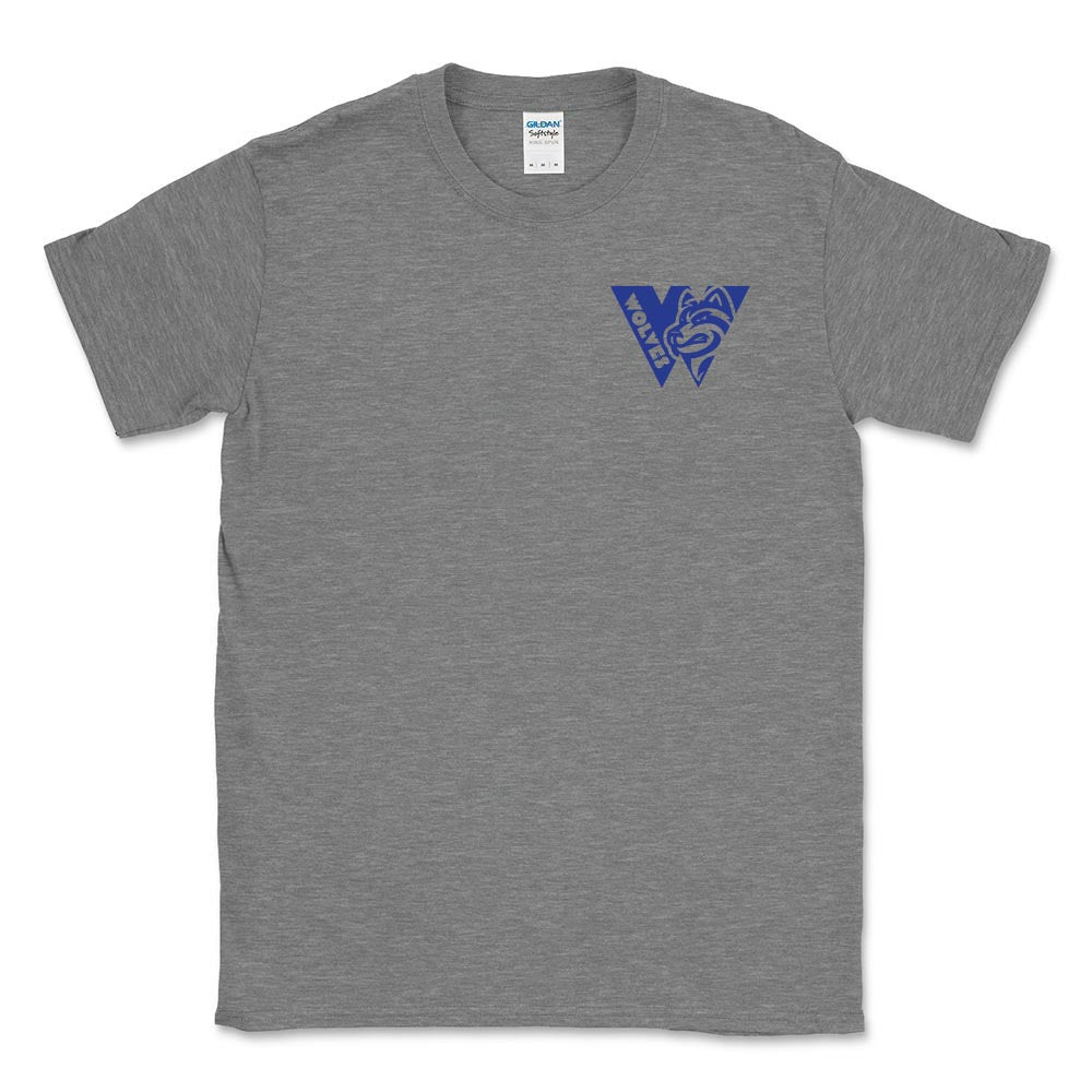 W Wolves ~ Cotton T-Shirt ~ Woodlawn Middle School