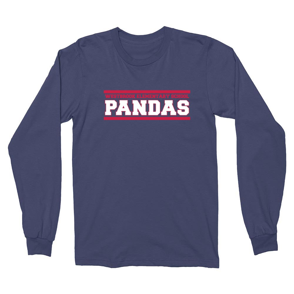 COLLEGIATE LONG SLEEVE TEE ~ WESTBROOK ELEMENTARY SCHOOL ~ youth and adult ~ boxy fit