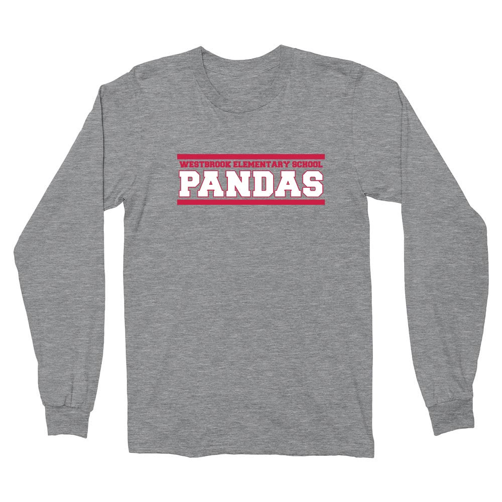 COLLEGIATE LONG SLEEVE TEE ~ WESTBROOK ELEMENTARY SCHOOL ~ youth and adult ~ boxy fit