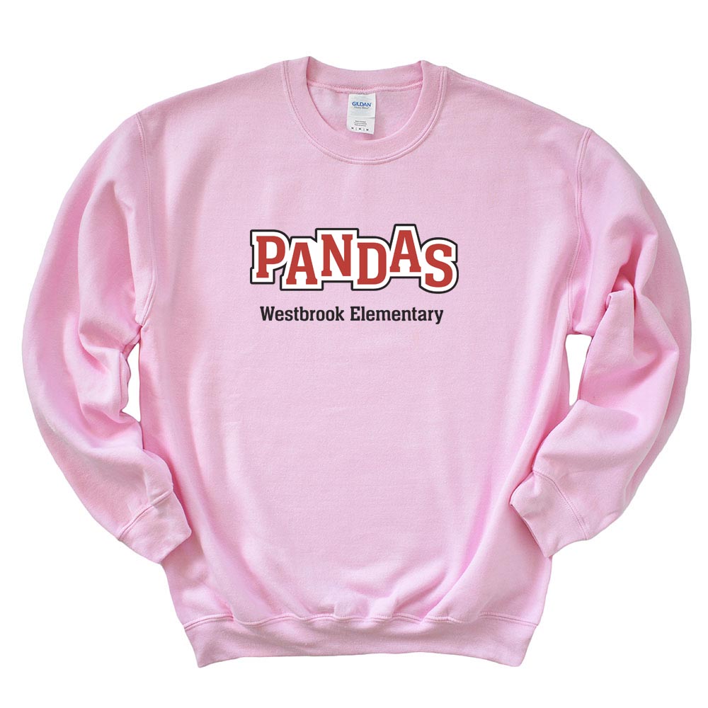 PANDAS OUTLINE SWEATSHIRT ~ WESTBROOK ELEMENTARY SCHOOL ~ youth and adult ~ classic fit