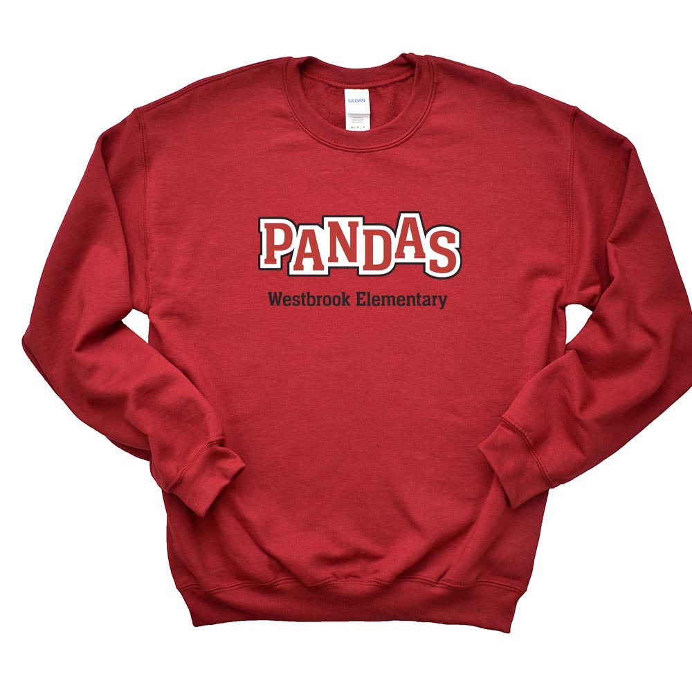 PANDAS OUTLINE SWEATSHIRT ~ WESTBROOK ELEMENTARY SCHOOL ~ youth and adult ~ classic fit
