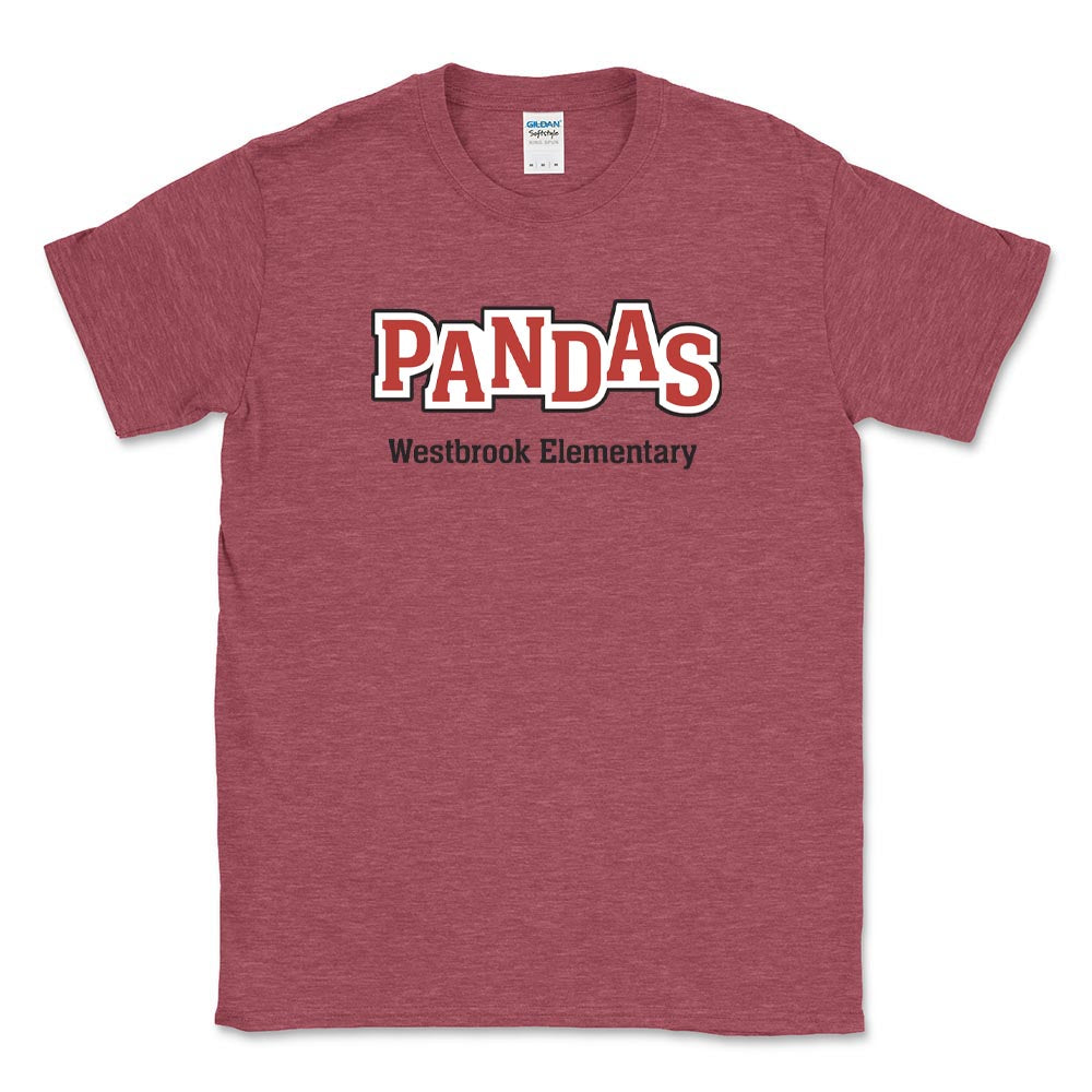 PANDAS OUTLINE TEE ~ WESTBROOK ELEMENTARY SCHOOL ~ youth & adult ~ classic unisex fit