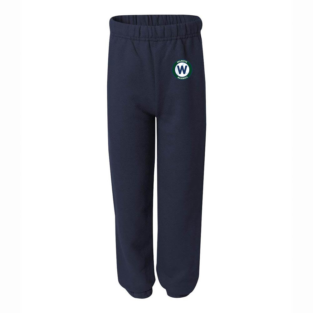 CIRCLE W SWEATPANTS ~ WILMETTE BASEBALL ~ youth & adult ~ classic unisex fit