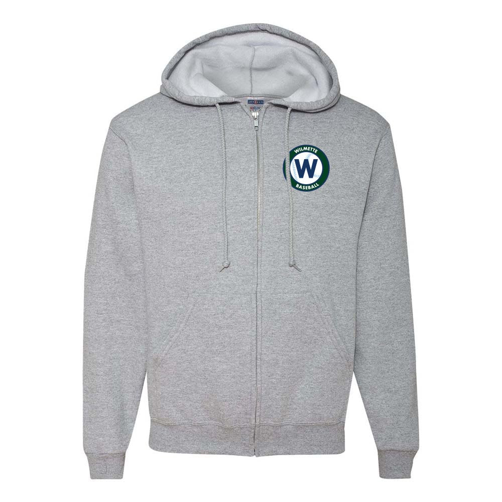 CIRCLE W ZIP HOODIE ~ WILMETTE BASEBALL ~ unisex