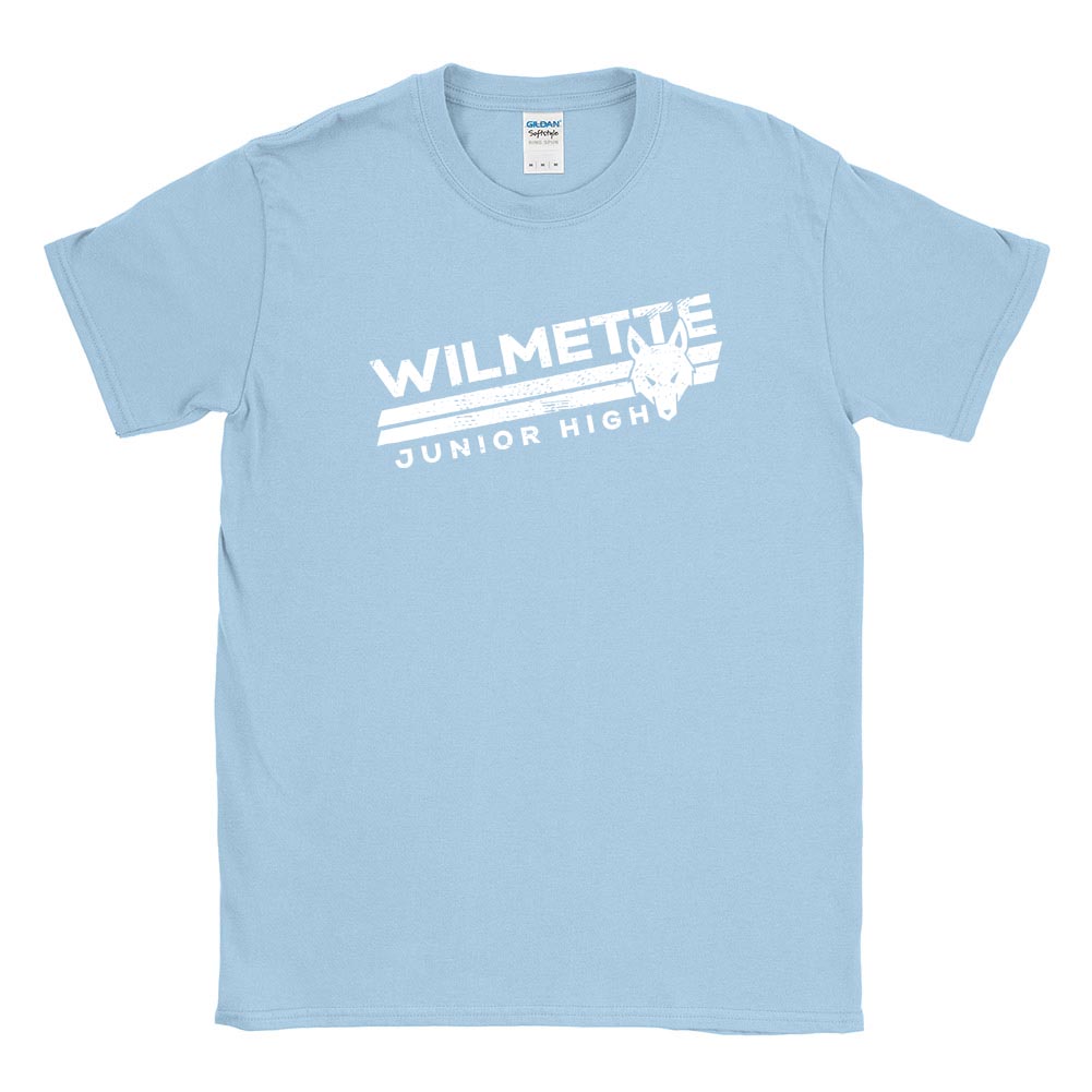 Mascot Stripes ~ Cotton T-Shirt ~ Wilmette Junior High School