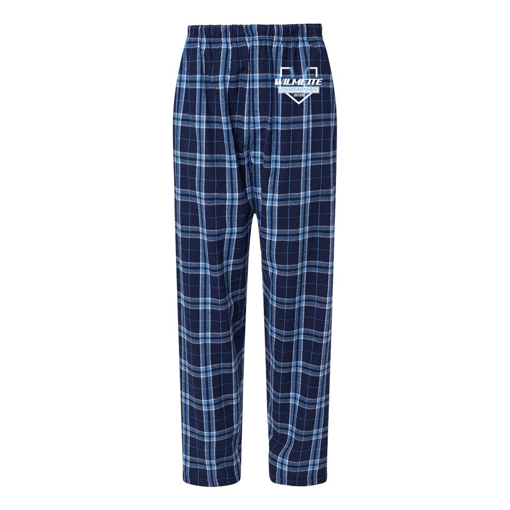 COOPERSTOWN FLANNEL PANTS ~ WILMETTE BASEBALL ~ youth & adult ~ classic fit