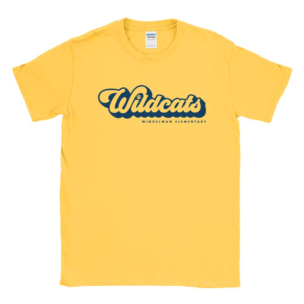 Retro Script ~ Cotton T-Shirt ~ Winkelman Elementary School