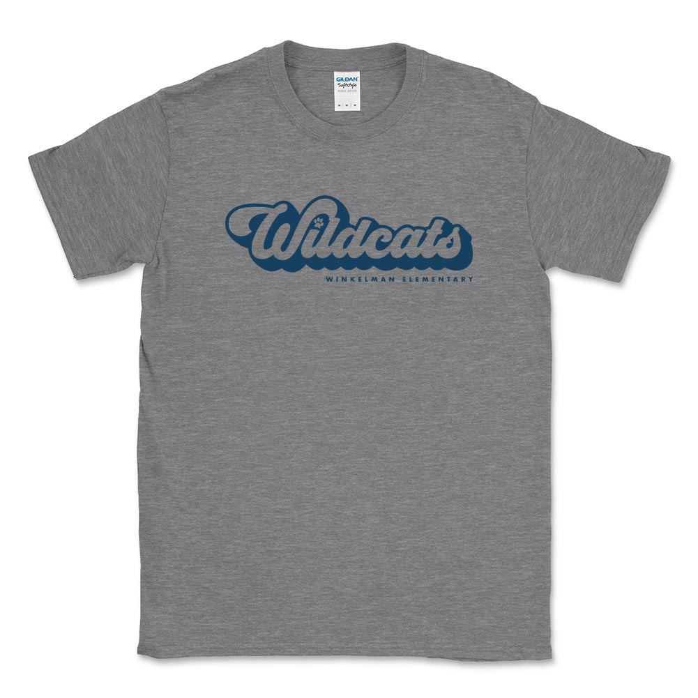 Retro Script ~ Cotton T-Shirt ~ Winkelman Elementary School