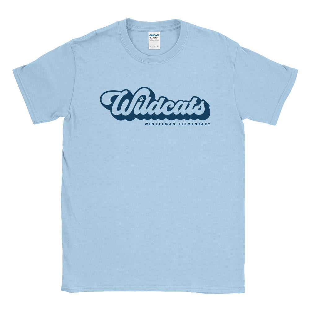 Retro Script ~ Cotton T-Shirt ~ Winkelman Elementary School