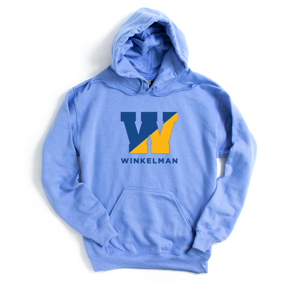 Split W ~ Hoodie ~ Winkelman Elementary-carolina blue