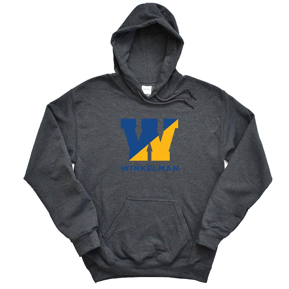 Split W ~ Hoodie ~ Winkelman Elementary-dark heather