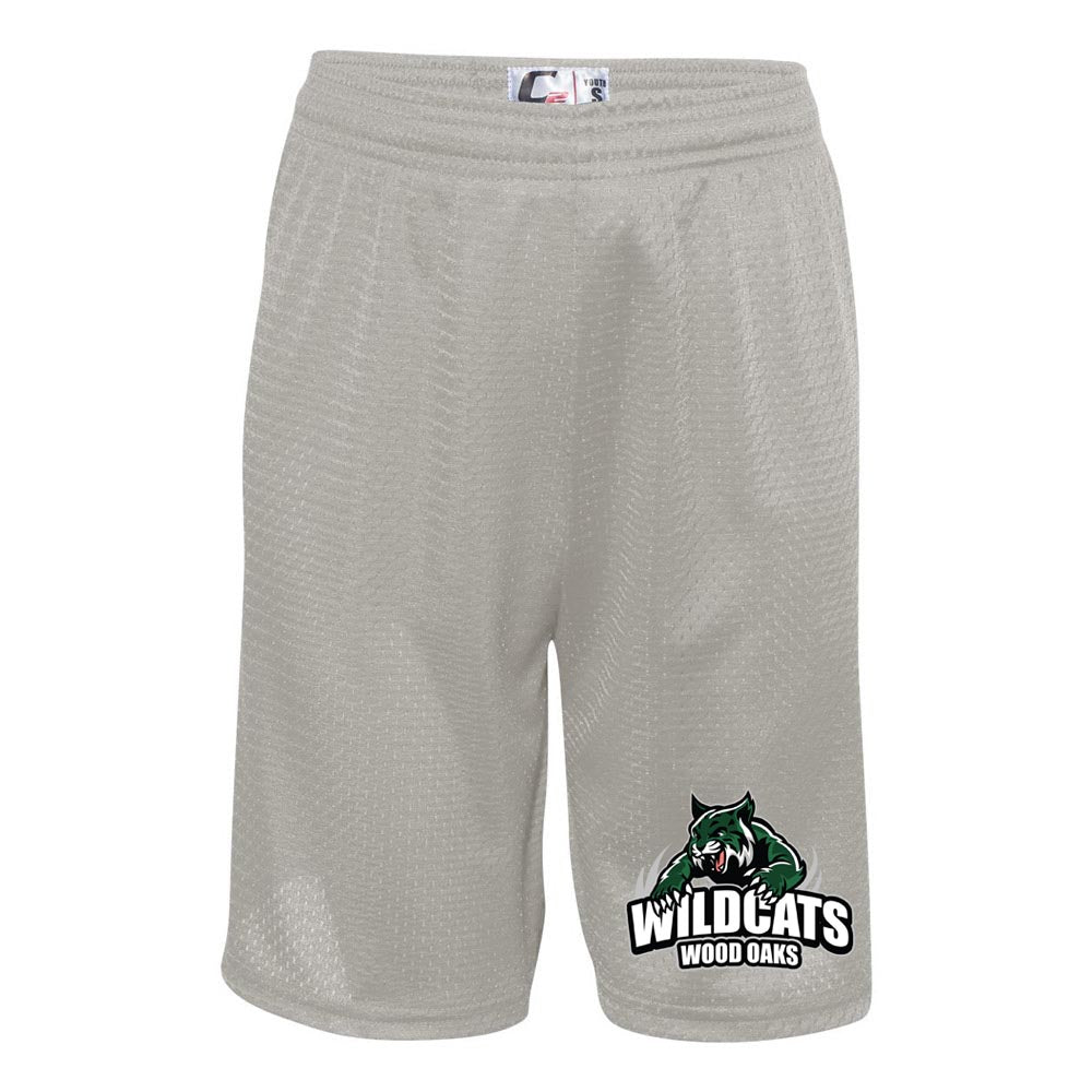 Wildcats Mascot ~ Mesh Shorts ~ Wood Oaks Junior High