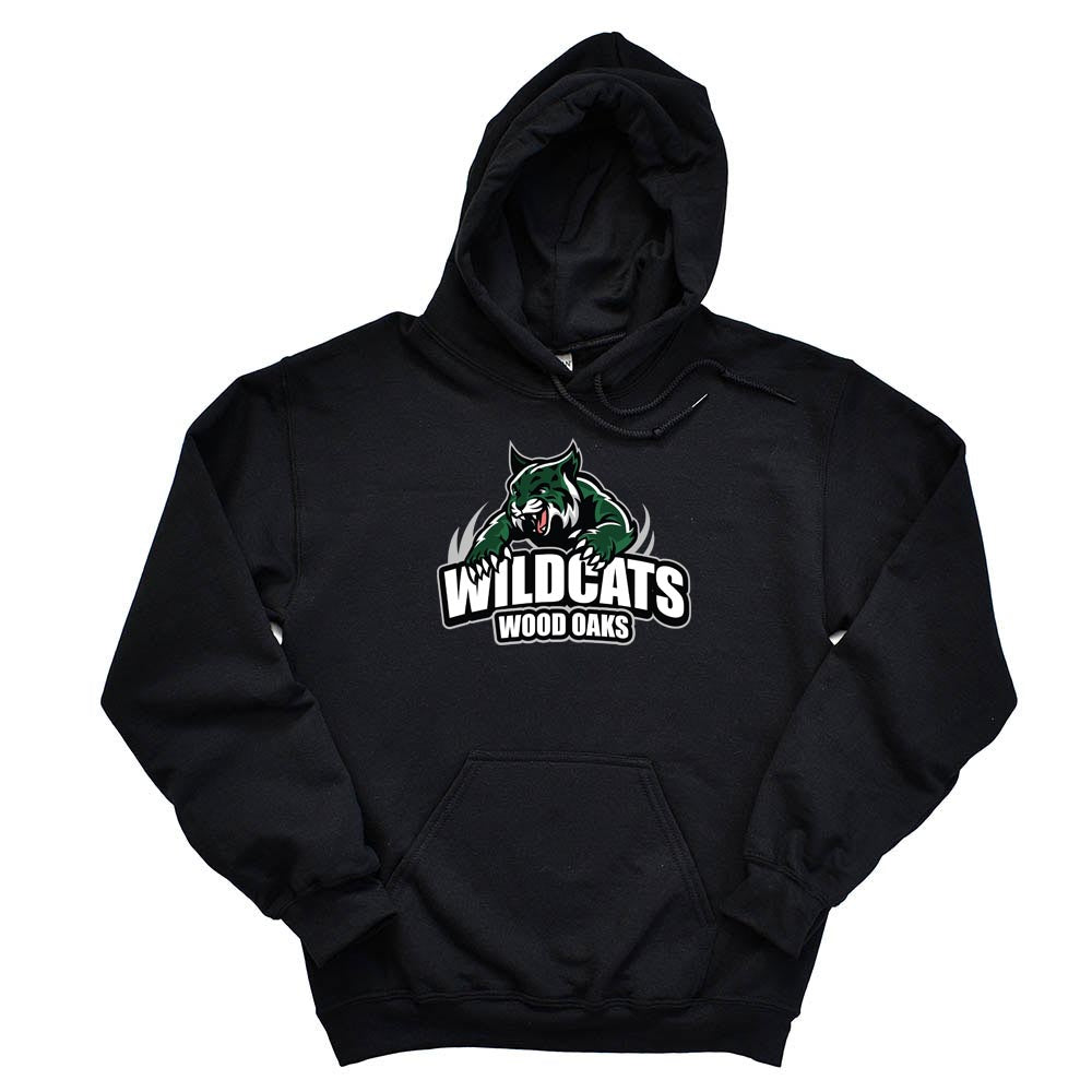 Wildcats Mascot ~ Hoodie ~ Wood Oaks Junior High