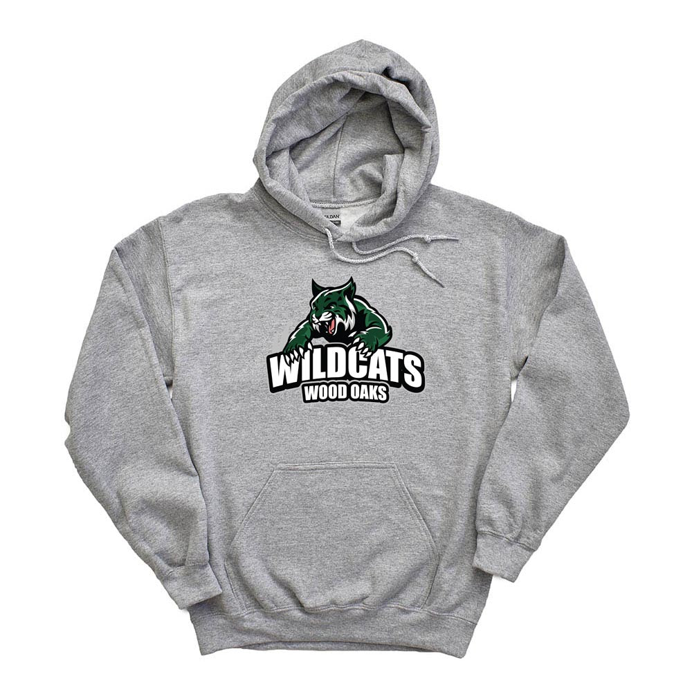 Wildcats Mascot ~ Hoodie ~ Wood Oaks Junior High