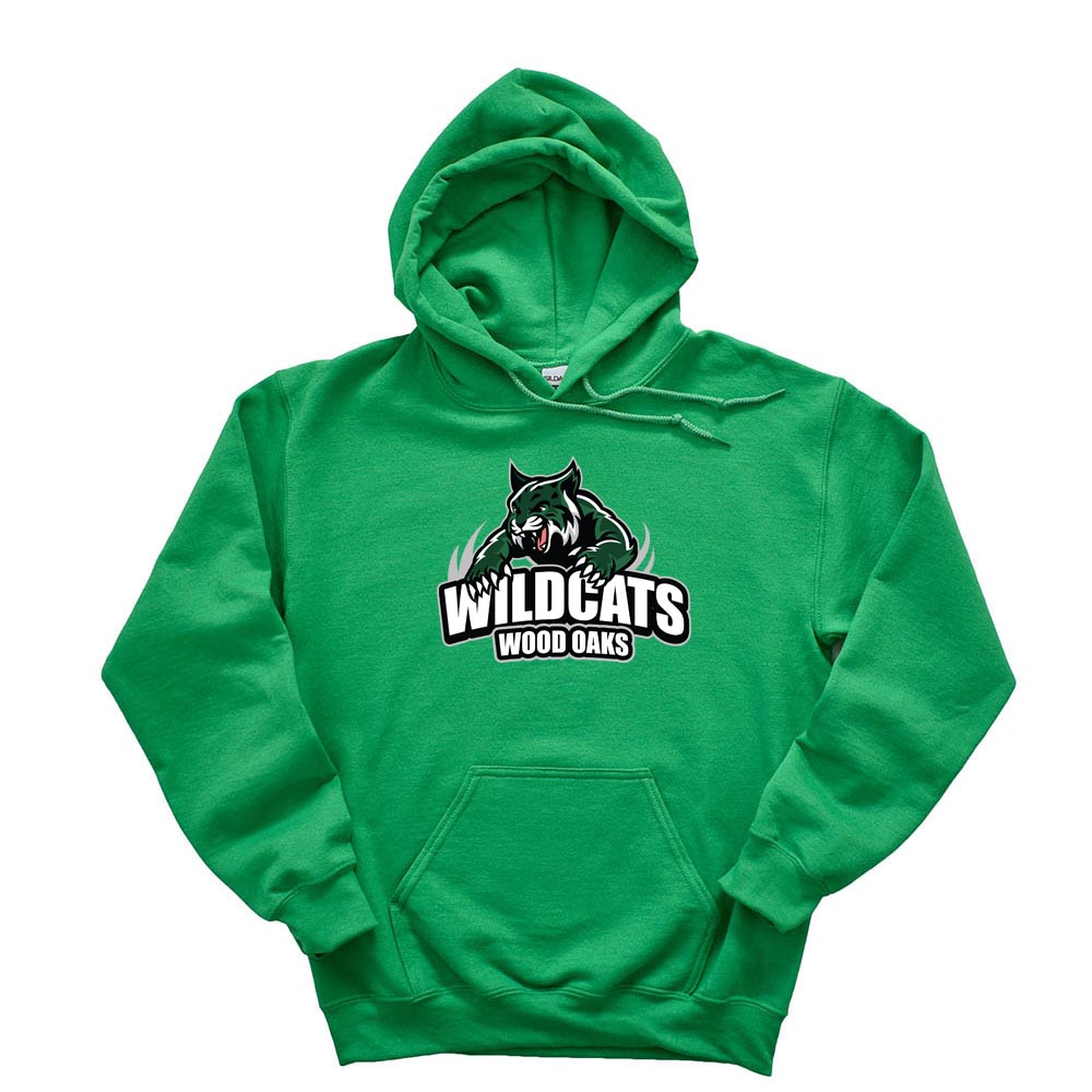 Wildcats Mascot ~ Hoodie ~ Wood Oaks Junior High