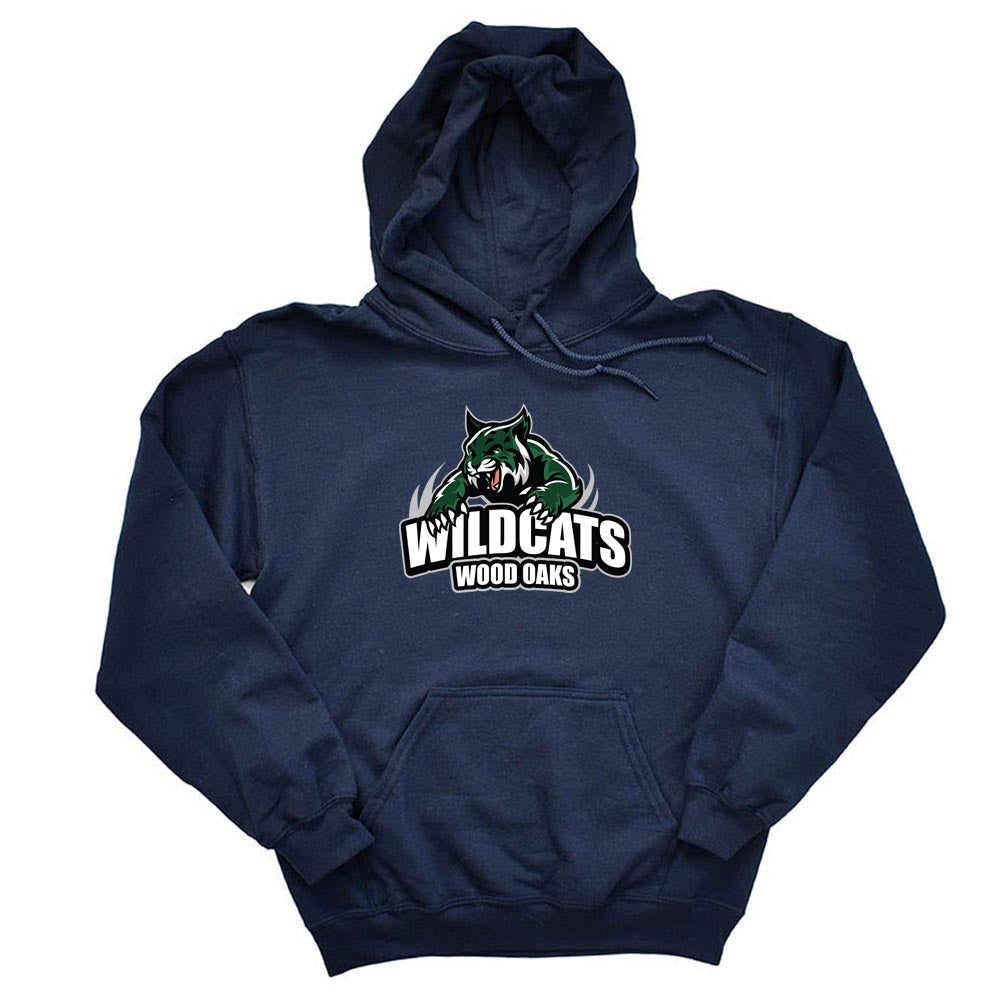 Wildcats Mascot ~ Hoodie ~ Wood Oaks Junior High