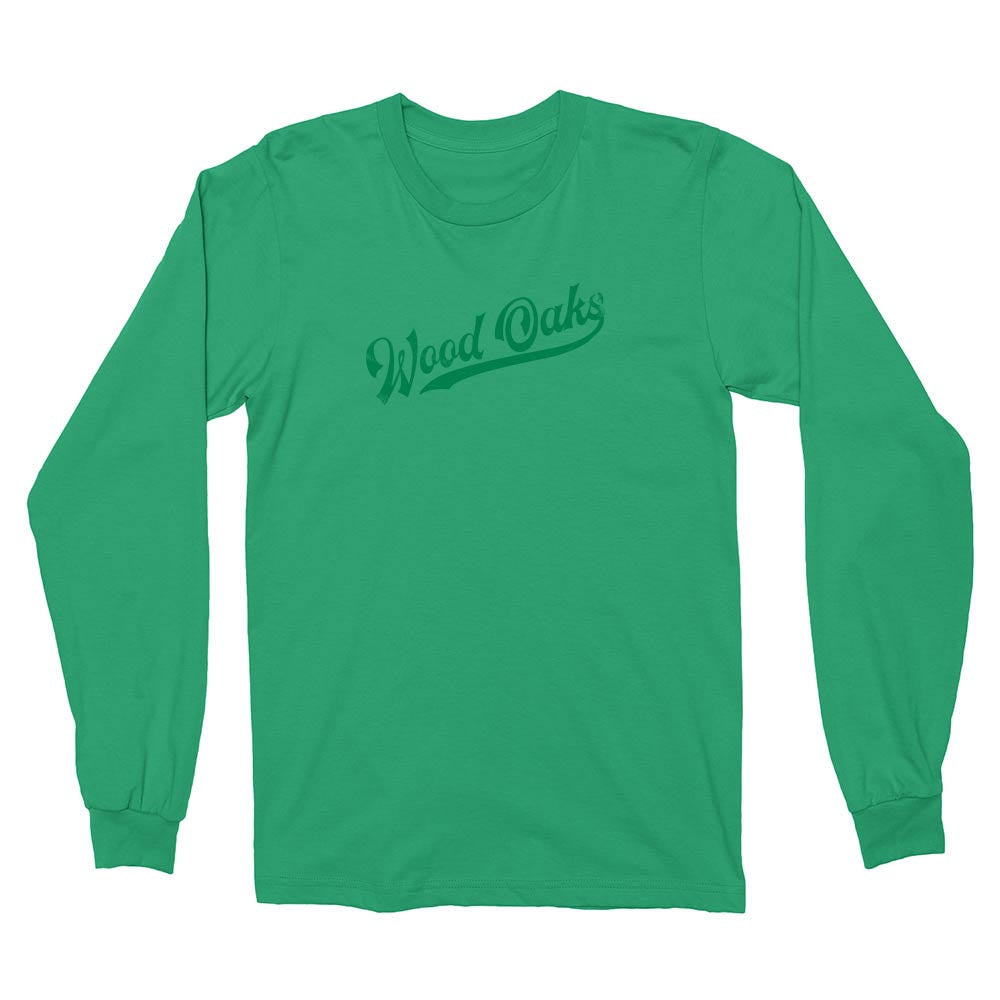 Retro Script ~ Long Sleeve T-Shirt ~ Wood Oaks Junior High