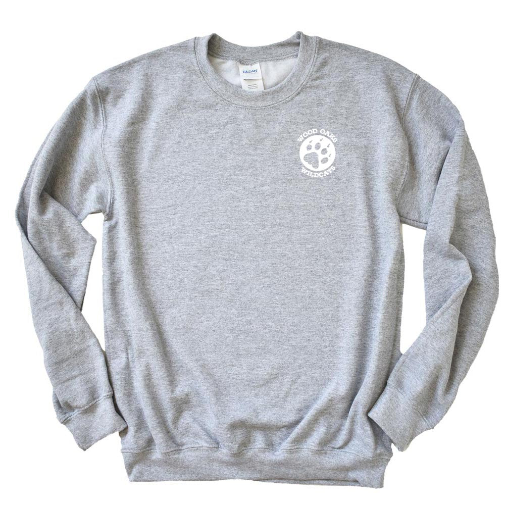 Wood Oaks Paw ~ Crewneck Sweatshirt ~ Wood Oaks Junior High