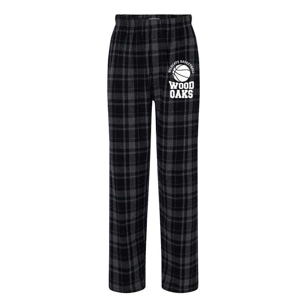 Basketball Flannel Pants ~ Wood Oaks Athletics-black jordan plaid