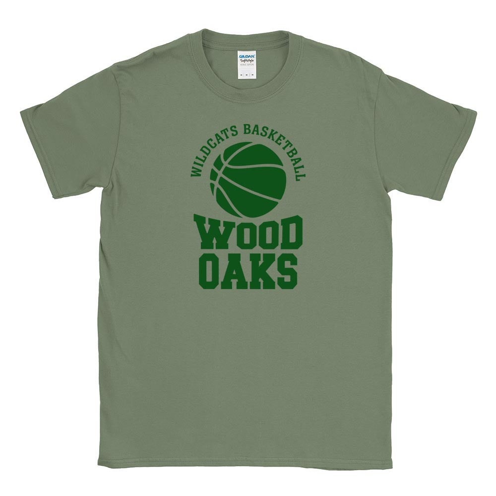 Basketball Stack ~ Cotton T-Shirt ~ Wood Oaks Athletics
