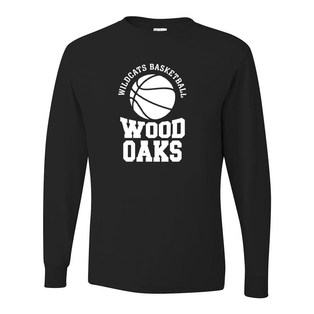 Basketball ~ Long Sleeve 50/50 T-Shirt ~ Wood Oaks Athletics