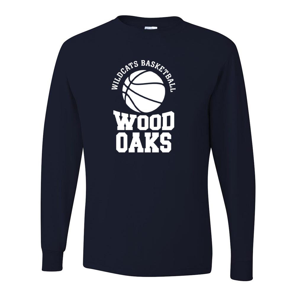 Basketball ~ Long Sleeve Dripower T-Shirt ~ Wood Oaks Athletics