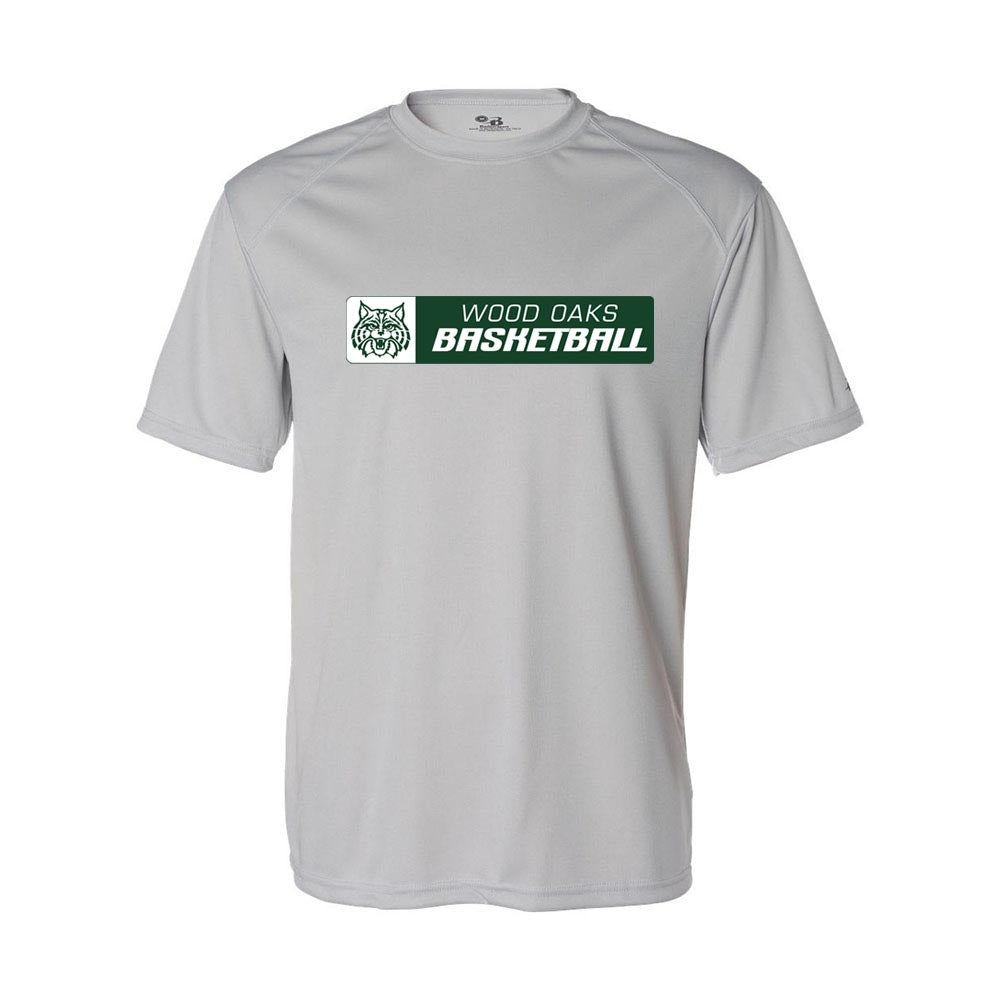 Basketball Horizontal ~ Performance T-Shirt ~ Wood Oaks Athletics