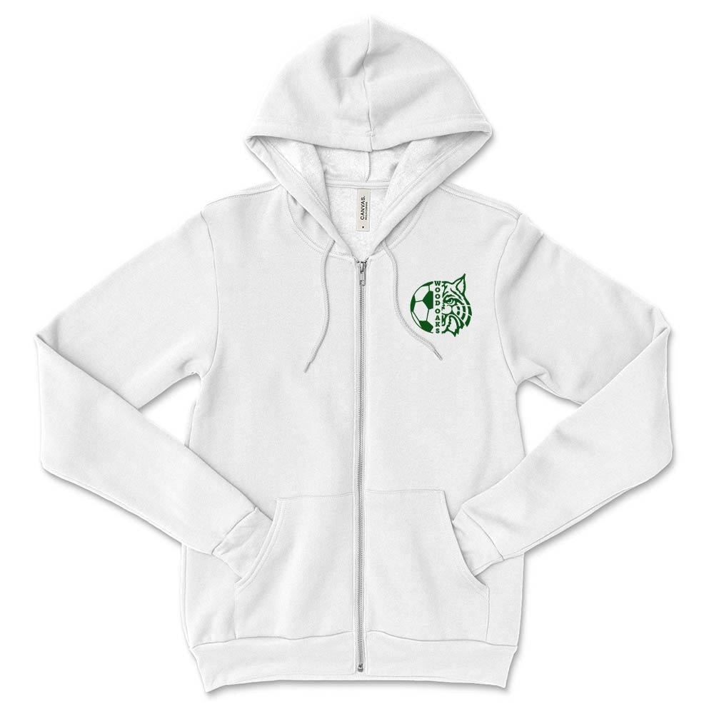 SOCCER ZIP HOODIE ~ WOOD OAKS ATHLETICS ~ youth & adult ~ classic unisex fit