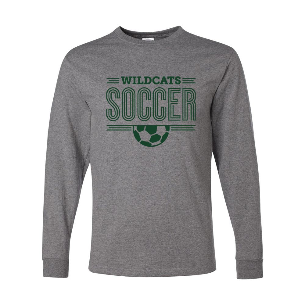 Soccer ~ Long Sleeve 50/50 T-Shirt ~ Wood Oaks Athletics