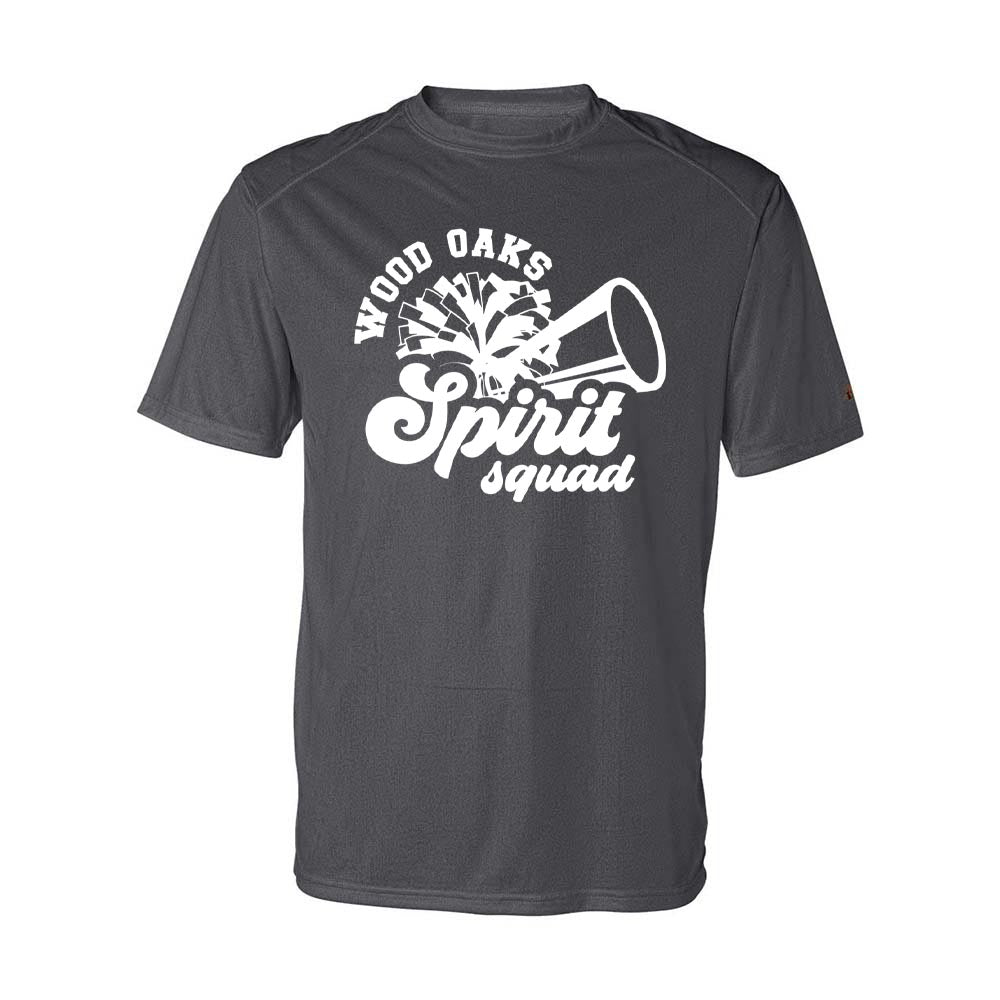 SPIRIT SQUAD PERFORMANCE TEE ~ WOOD OAKS ATHLETICS ~ youth & adult ~ classic fit