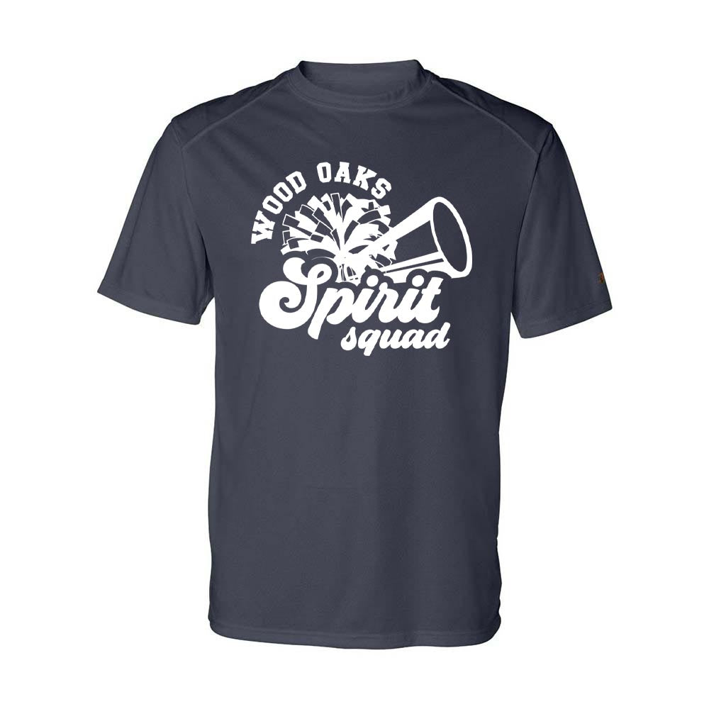 SPIRIT SQUAD PERFORMANCE TEE ~ WOOD OAKS ATHLETICS ~ youth & adult ~ classic fit