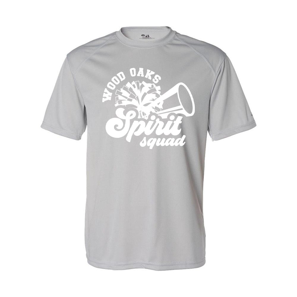 SPIRIT SQUAD PERFORMANCE TEE ~ WOOD OAKS ATHLETICS ~ youth & adult ~ classic fit