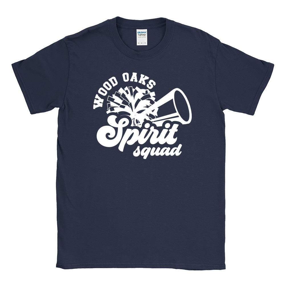 Spirit Squad Script ~ Cotton T-Shirt ~ Wood Oaks Athletics