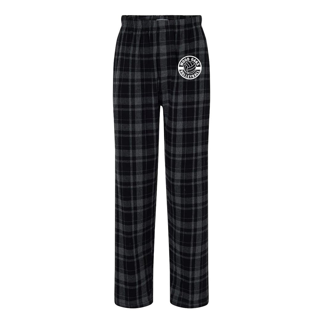 Volleyball ~ Flannel Pants ~ Wood Oaks Athletics-black jordan plaid