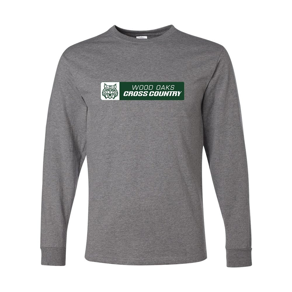 Cross Country Horizontal ~ Long Sleeve 50/50 T-Shirt ~ Wood Oaks Athletics