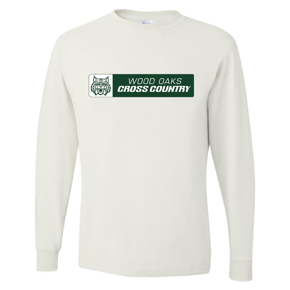 Cross Country Horizontal ~ Long Sleeve 50/50 T-Shirt ~ Wood Oaks Athletics