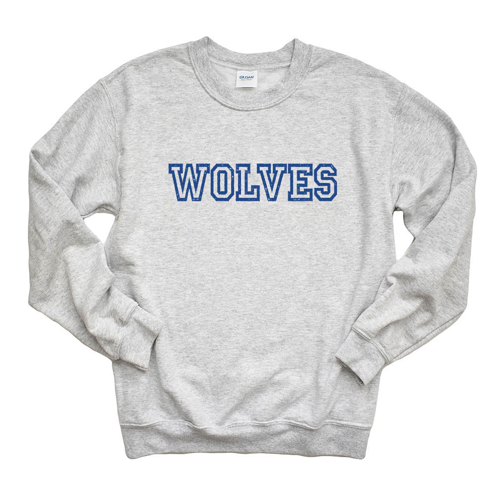 Allstar Wolves ~ Crewneck Sweatshirt ~ Wilmette Junior High School-ash