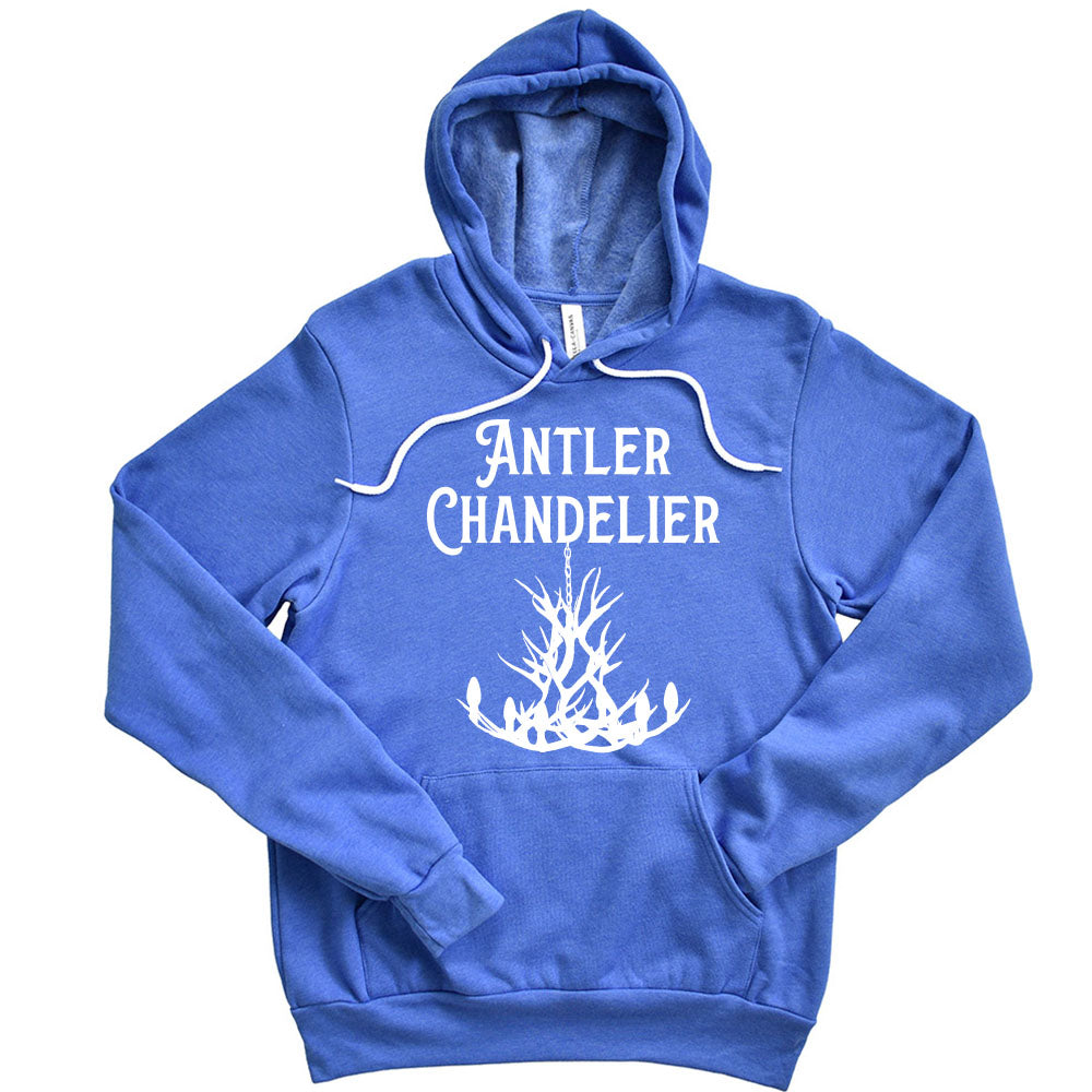 ANTLER CHANDELIER UNISEX FLEECE HOODIE