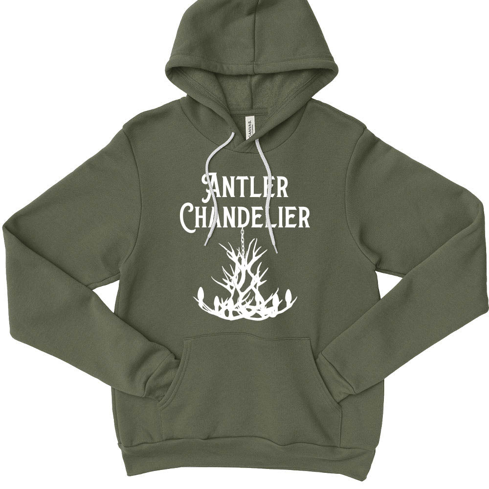 ANTLER CHANDELIER UNISEX FLEECE HOODIE