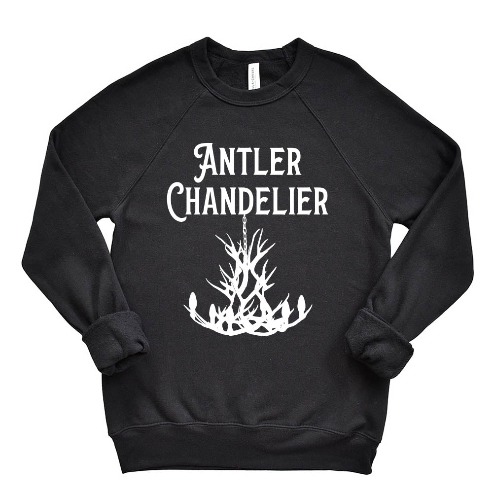 ANTLER CHANDELIER  youth fleece raglan sweatshirt   classic fit