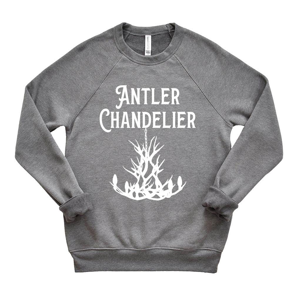 ANTLER CHANDELIER  youth fleece raglan sweatshirt   classic fit