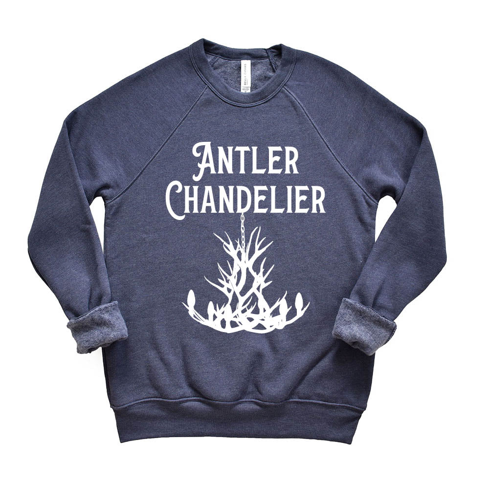 ANTLER CHANDELIER  youth fleece raglan sweatshirt   classic fit