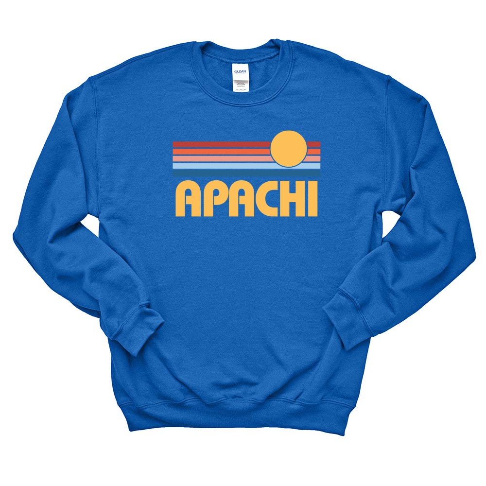 Sunset Stripes ~ Heavy Blend Crewneck Sweatshirt ~ Apachi Day Camp