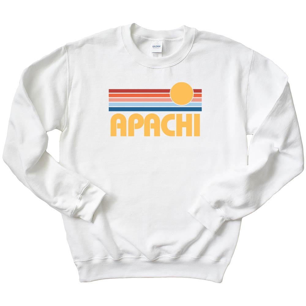 Sunset Stripes ~ Heavy Blend Crewneck Sweatshirt ~ Apachi Day Camp