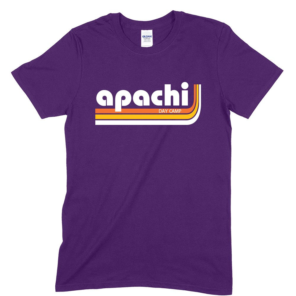 Retro Stripes ~ 50/50 Adult T-Shirt ~ Apachi Day Camp