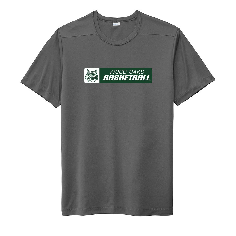 Basketball Banner ~ Performance Tee ~ Wood Oaks Junior High Athletics