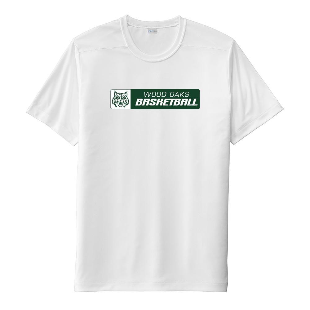 Basketball Banner ~ Performance Tee ~ Wood Oaks Junior High Athletics