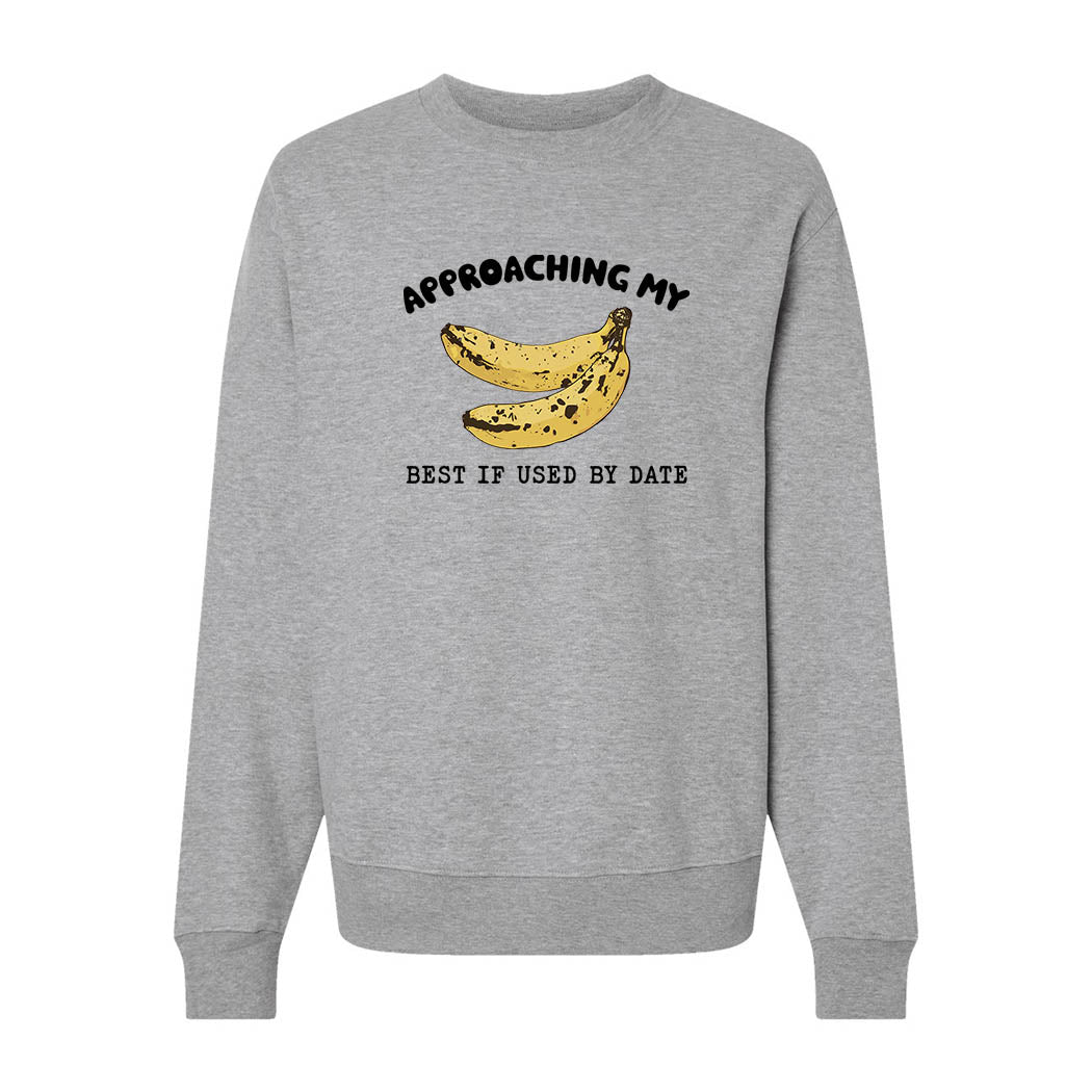 Approaching My Best if Used By ~ Heavyweight Crewneck Sweatshirt ~ humanKIND-athletic heather